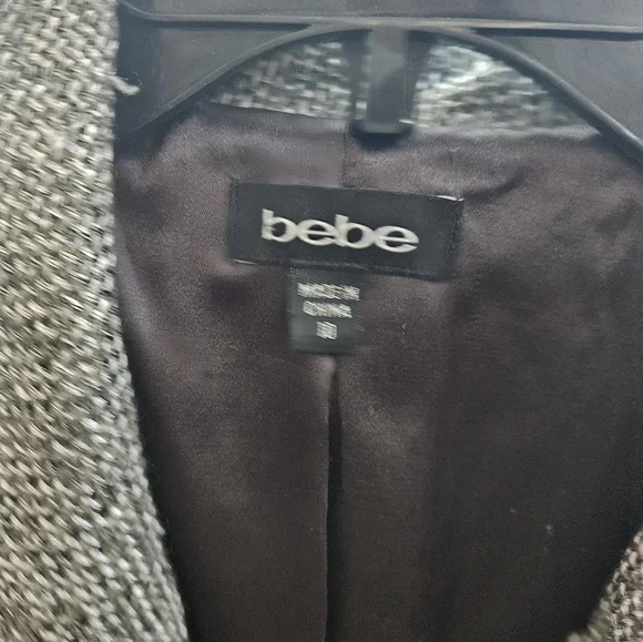 Bebe Women's Gray Tweed Jacket Size 10 - Picture 2 of 11
